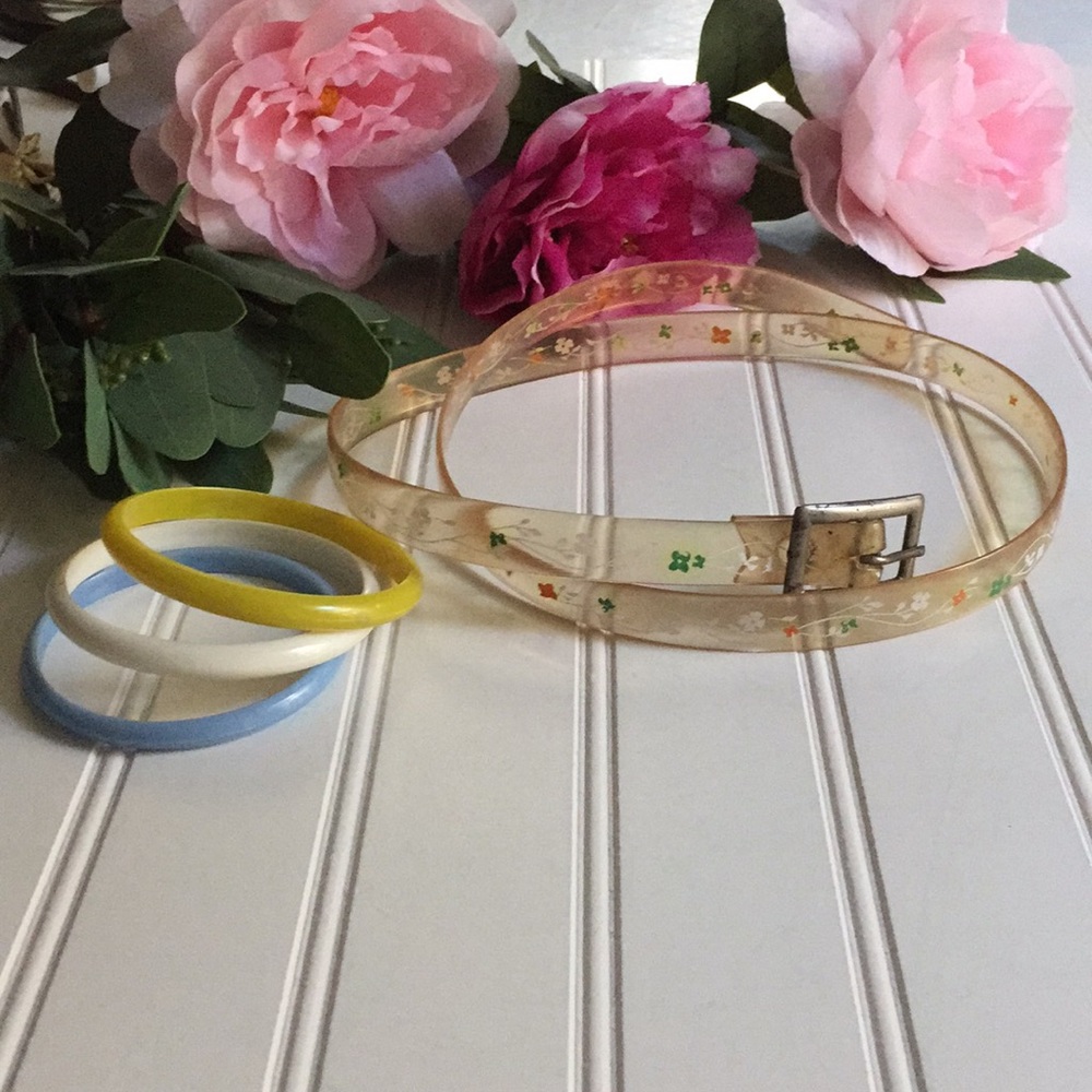 Vintage 1960s accessories- belt and bangles
